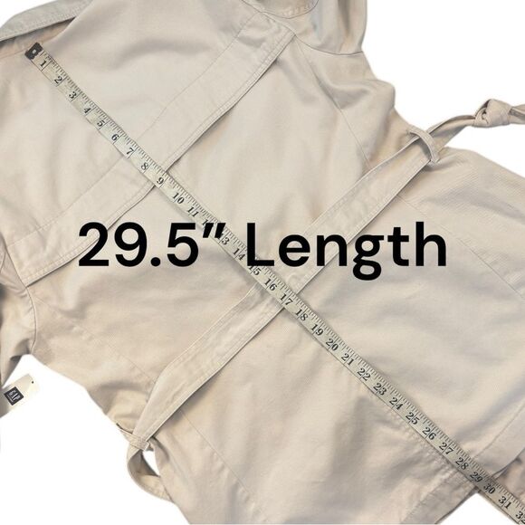 NWT GAP Factory Women's Light Tan Trench Coat SZ PETITE LARGE - Picture 9 of 11